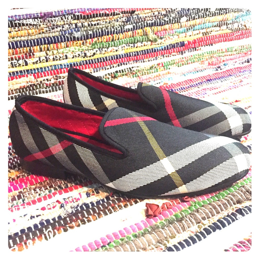 Never Worn Piergitar Plaid Men’s Loafers